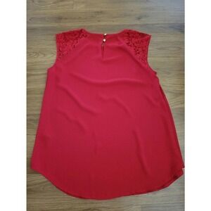 Women's J. Crew Red Lace Dressy‎ Tank Top XS/S